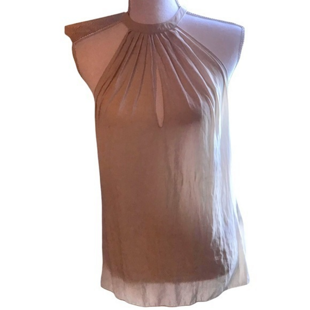 Ramy Brook Keyhole Sleeveless Ivory Top M‎ EUC